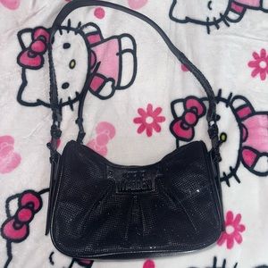 Steve Madden black rhinestone shoulder bag